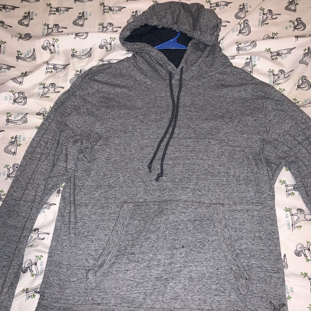 A grey hoodie